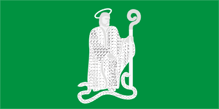 [Reverse side of the Batall�n de San Patricio flag]